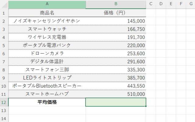 AVERAGE関数